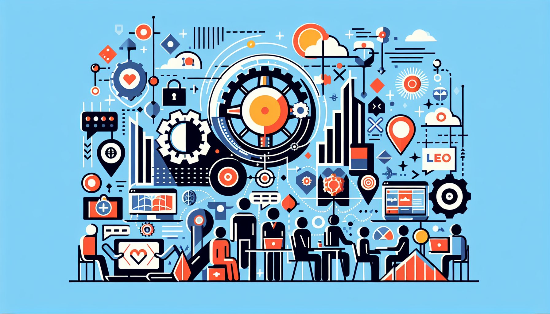 Guide to localized content creation for SEO, featuring local SEO strategies, community engagement, and visual storytelling.