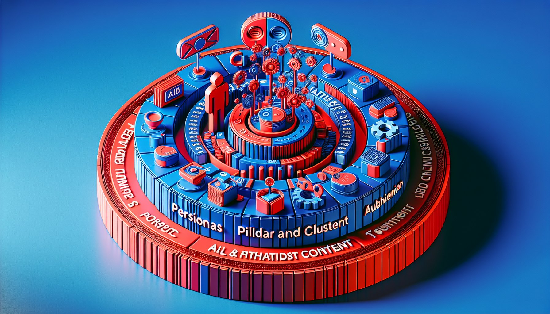 Visual guide on building a content marketing strategy for 2025 using audience personas, AI, and authentic storytelling.