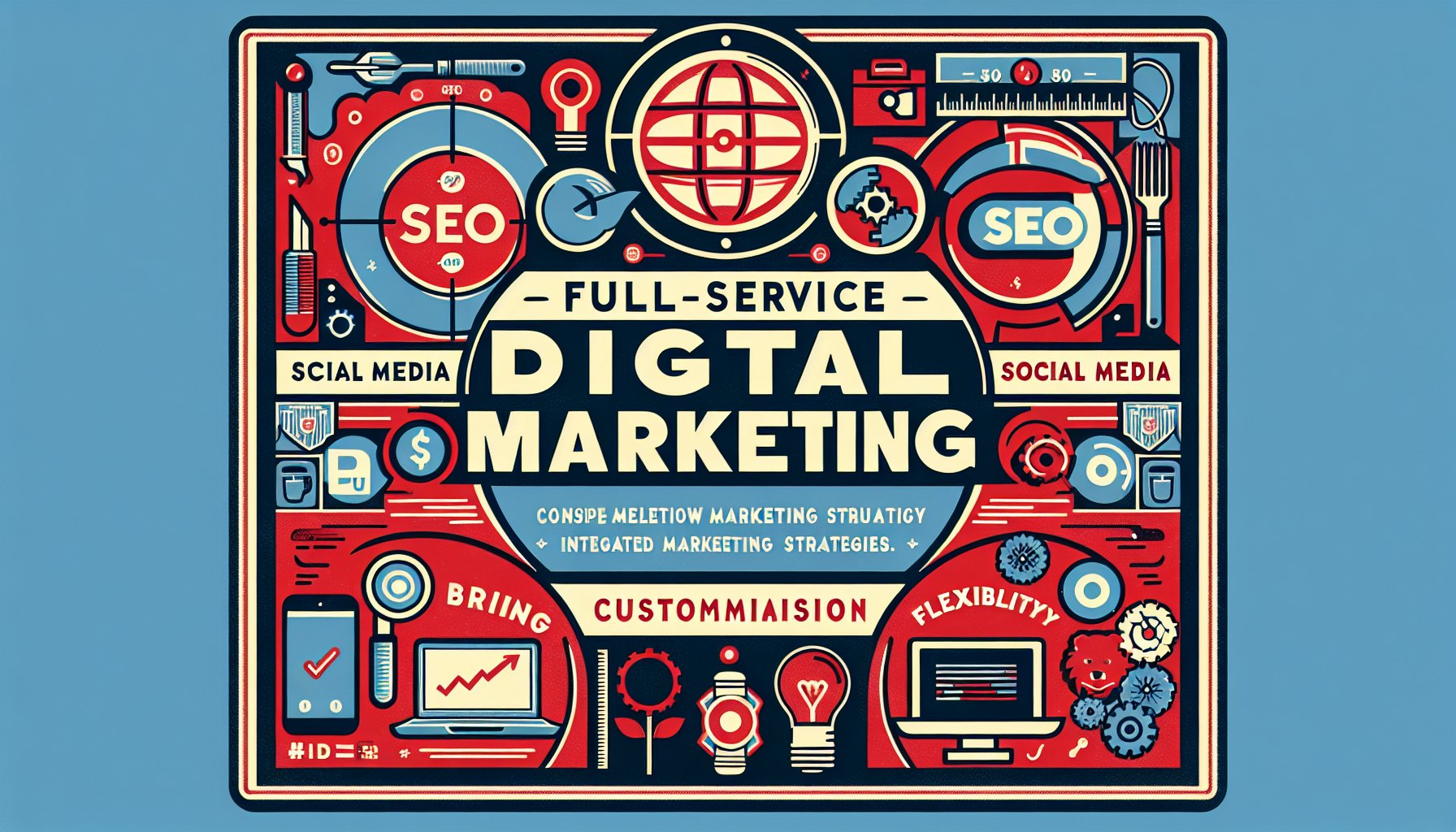 Exploring full-service digital marketing for cohesive brand identity, integrated strategies, SEO, social media, and customization.