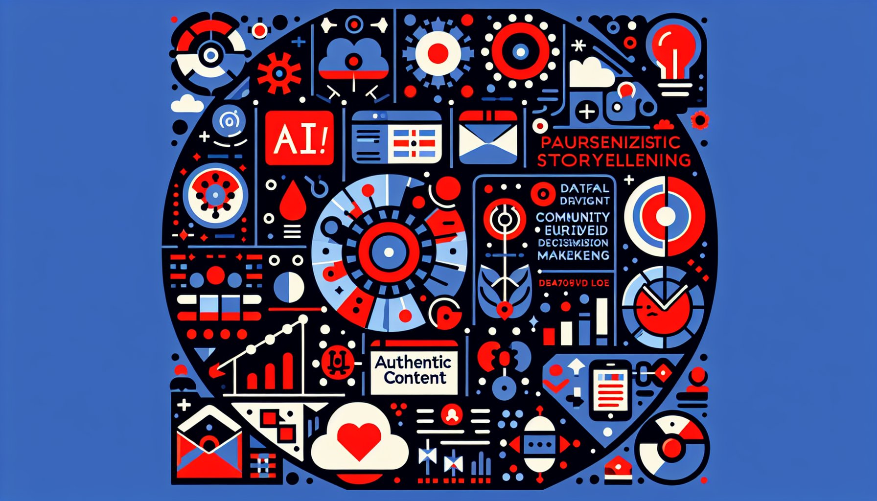 Trends in content marketing 2025: AI, personalized content, authentic storytelling, community focus, and data-driven strategies.