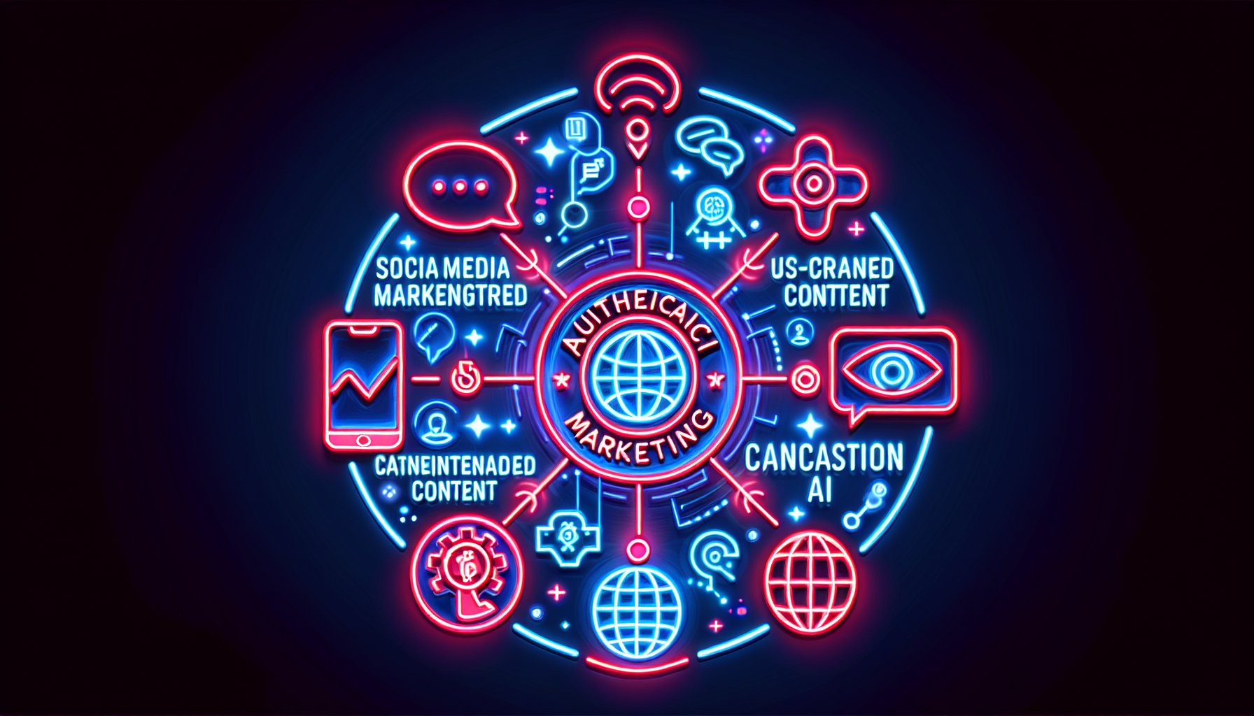 2025 social media marketing trends highlighting authenticity, user-generated content, conversational AI, and social commerce.