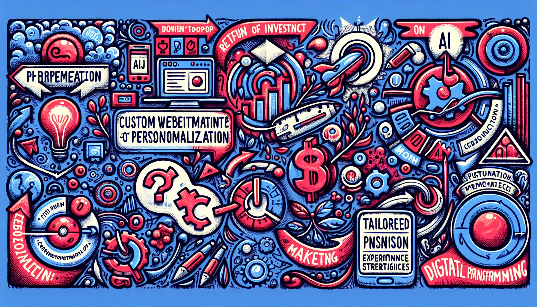 Custom website development insights on ROI, personalization, AI in marketing, and tailored user experiences for digital transformation.