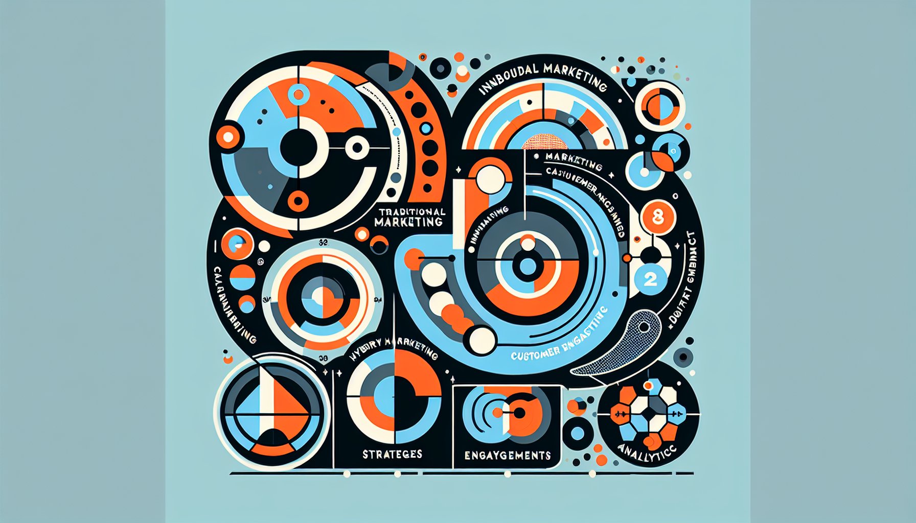 Comparison of inbound marketing and traditional marketing effectiveness in 2025, highlighting hybrid strategies and customer engagement.