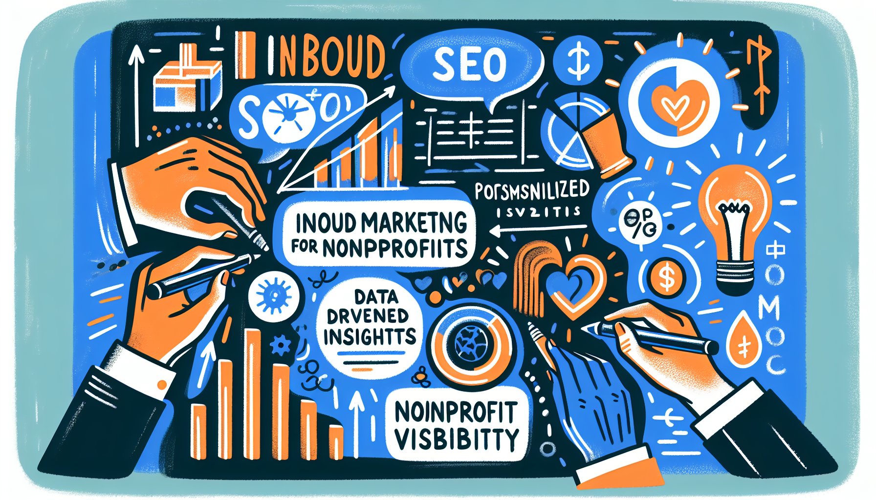 Comprehensive guide on inbound marketing strategies for nonprofits, focusing on storytelling, data insights, and SEO visibility.