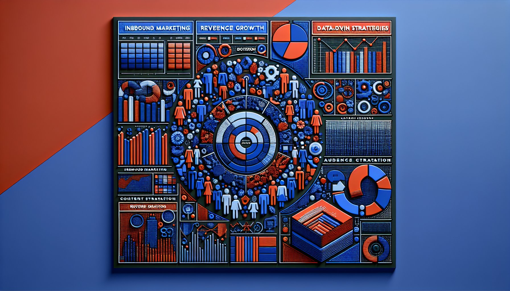 Graph showing revenue growth from inbound marketing, highlighting data-driven strategies, content creation, and audience engagement.