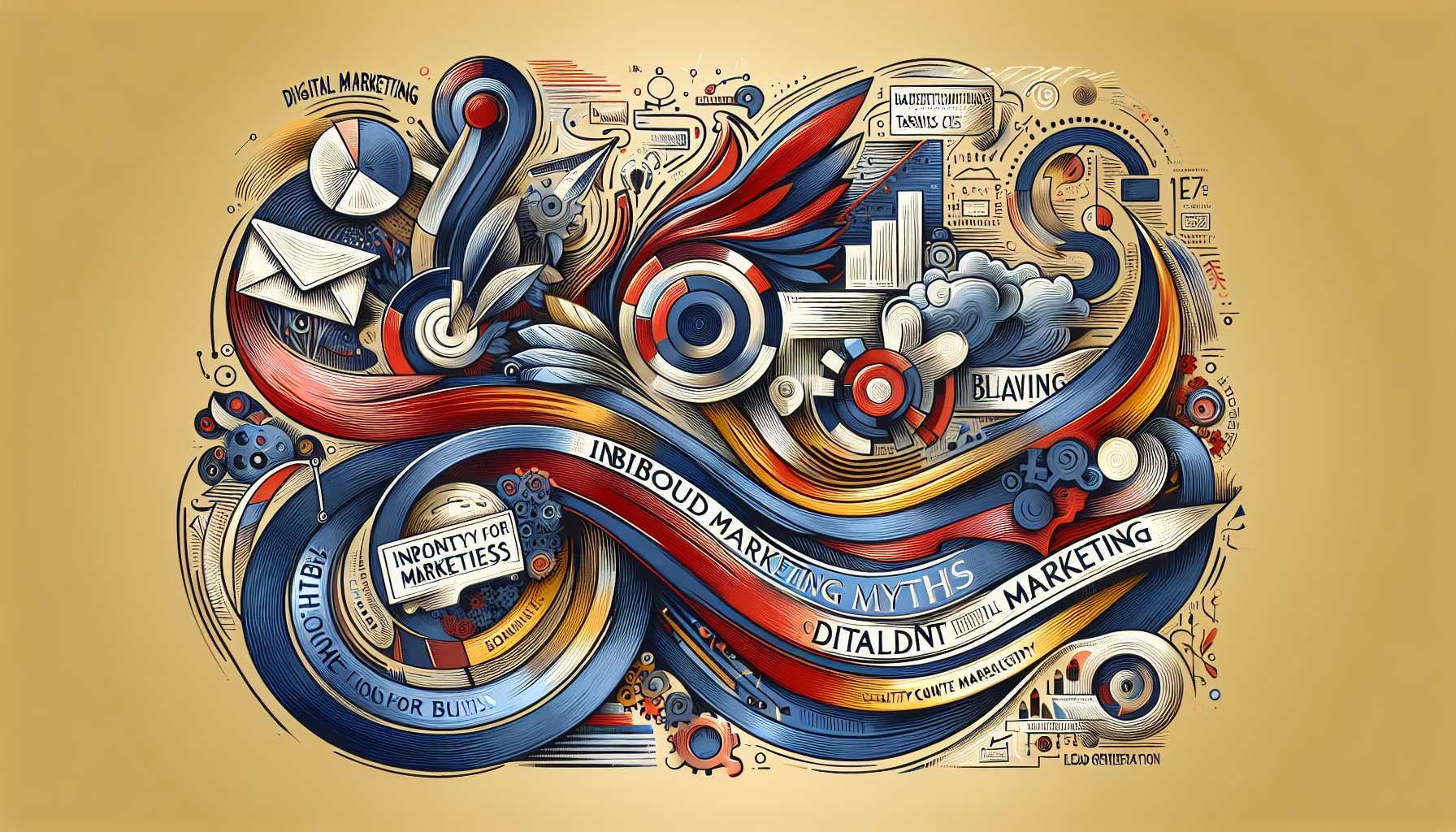 Five inbound marketing myths impacting blogging, content strategy, and lead generation tactics in 2025's digital marketing trends.