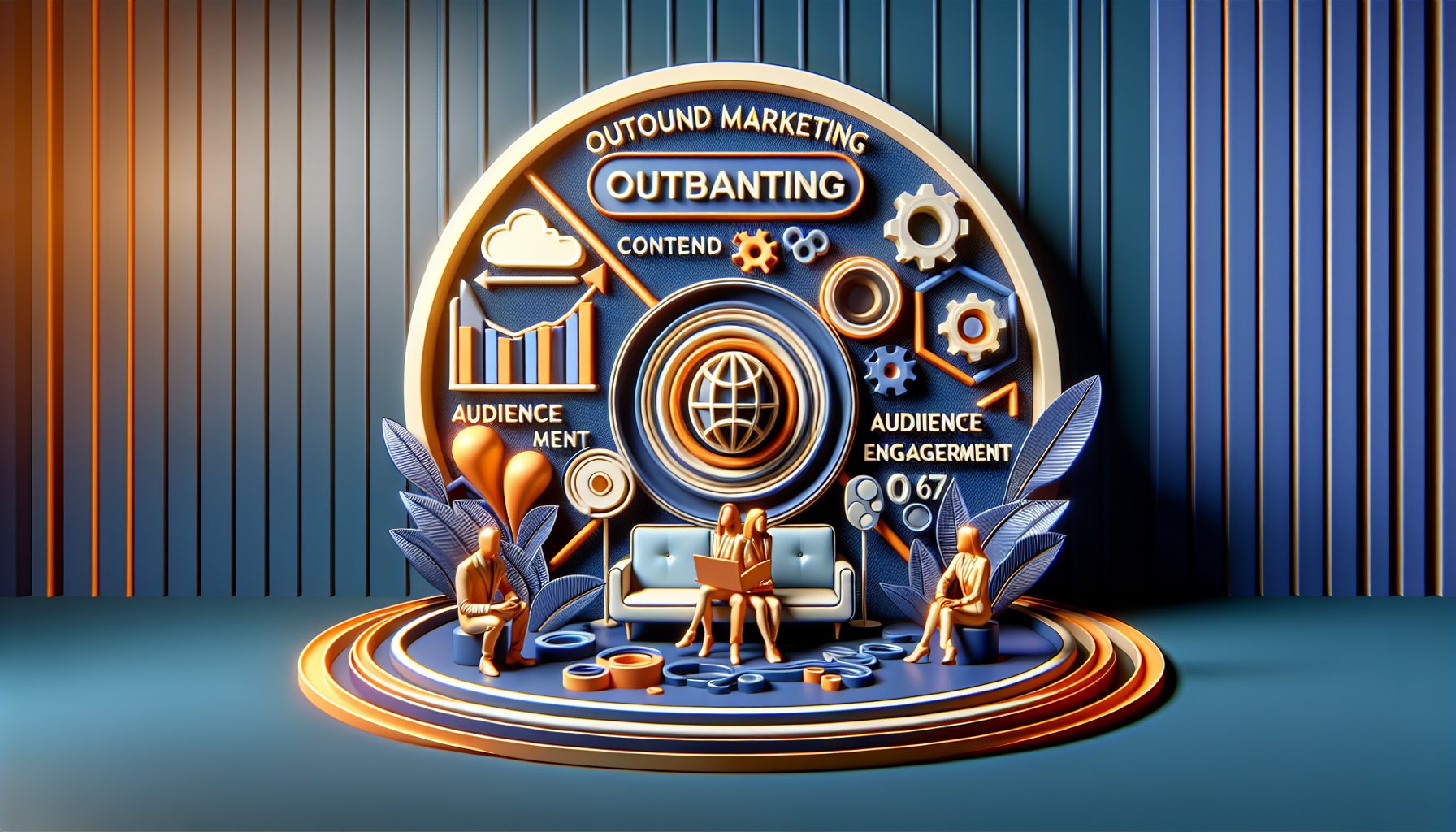 Comparison of outbound marketing and content marketing, highlighting audience engagement, analytics, and hybrid strategies.