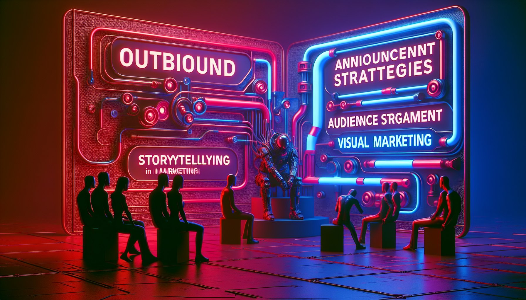 Engaging outbound marketing through announcement strategies and storytelling with impactful visual content.